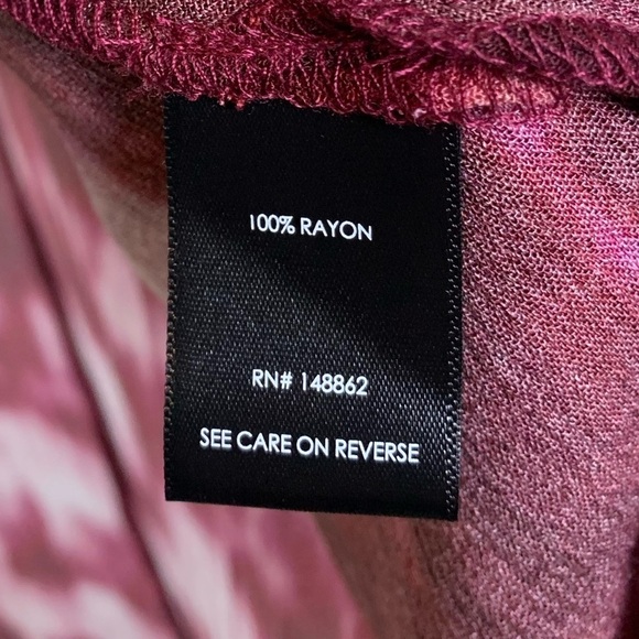 NWT Torrid Wine Tie Dye Gauze Kimono Longline Cardigan Red 0X - Picture 7 of 7